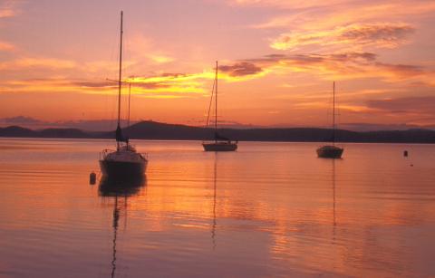 Sunset over Lake Champlain